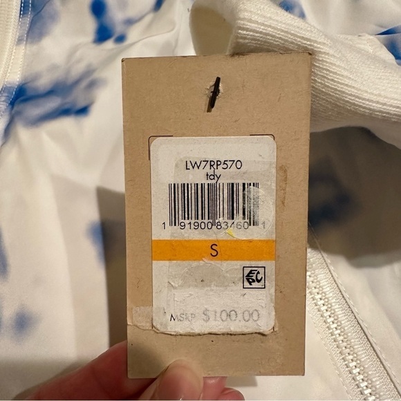 Levi's Bomber Jacket Melanie in Tie Dye Blue & White size Small NWT - Picture 8 of 10